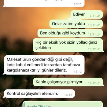 Apple Türkiye Store Apple Türkiye Sipariş İade Problemi