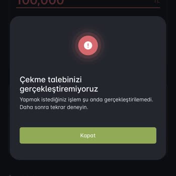 Paribu Tl Ve Kripto Çekimi Hata Veriyor