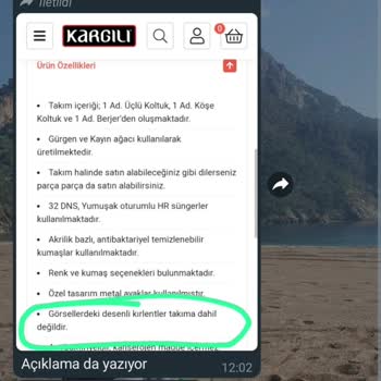 Denizli Kargılı Mobilya Hatalı, Eksik Teslimat - İlgisiz Marka