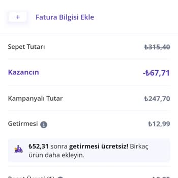 Getir Kampanya İndirimi Uygulanmıyor!