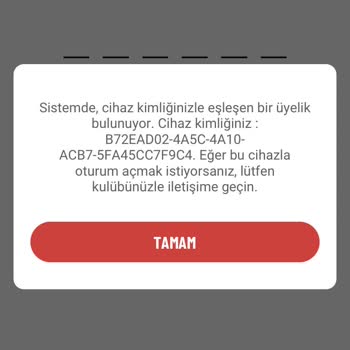 Macfit Sistemde, Cihaz Kimliğinizle Eşleşen Bir Üyelik Bulunuyor.