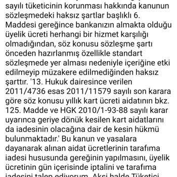Denizbank Kredi Kartımdan Tahsil Edilen Yıllık Kart Ücreti İadesi Hakkin Da ;