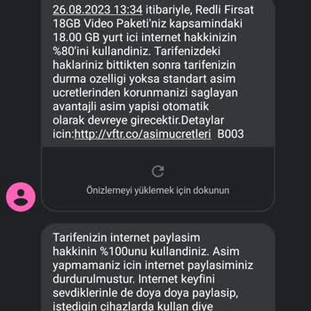 Vodafone İnternet Paketim Kendiliğinden Bitti