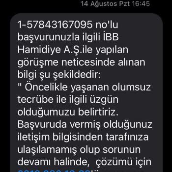 Hamidiye Su Damacana Depozito İadesi