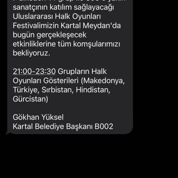 Kartal Belediyesi'nden Sürekli Mesaj Alıyorum