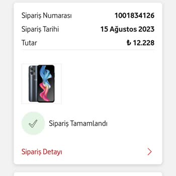 Vodafone'dan Aldığım Telefon Faturama Yansıtılan Ücret!
