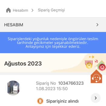 Koçtaş Online Satın Alınan Üründen Haber Yok