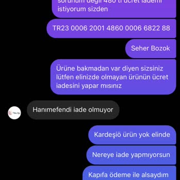 Fatma Kılıç Butik Ellerinde Ürün Olmamasına Rağmen Param İade Edilmiyor.