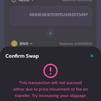 Binance Uygulaması İle Pancakeswap'ta Yaşadığımız Sorun