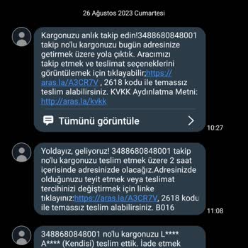 Aras Kargo Kargom Teslim Edilmedi