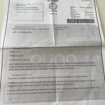 Trendyol'dan Aldığım Xiaomi Süpürge Aldığım Günden Beri Arızalı.