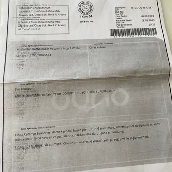 Trendyol'dan Aldığım Xiaomi Süpürge Aldığım Günden Beri Arızalı.