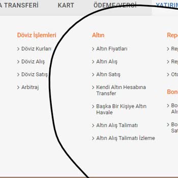 Halkbank İnternet Şubesi / Halk Yatırım Menüsü