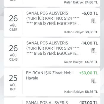 EGO Genel Müdürlüğü EGO Karta Para Yükleniyor Ama Bakiyede Görünmüyor.