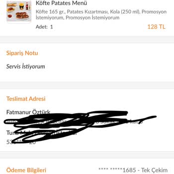 Trendyol Yemek Adres Kontrolü Yapılmaması Ve Ücretimi Geri Yatırmamaları!