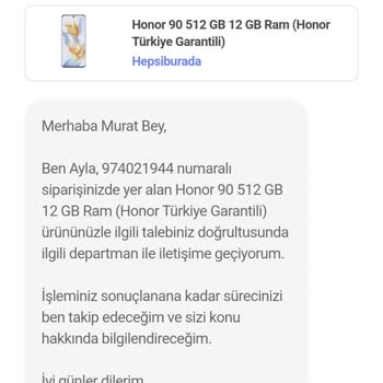 Hepsiburada Honor 90 Hediye Kulaklık Sorunu