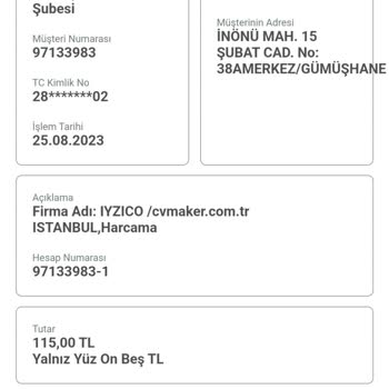 Cvmaker.com.tr İzinsiz Onayı Olmayan Para Çekimi