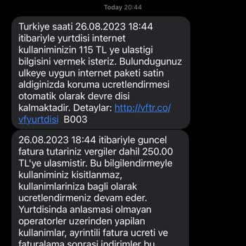 Vodafone Yurt Dışı İnternet Kullanımı Oyunu