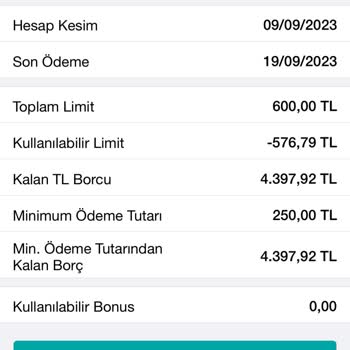 Garanti BBVA Kart Borcumun Hala Aktif Tutulması