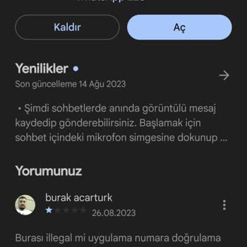 WhatsApp Numara Doğrulayamama