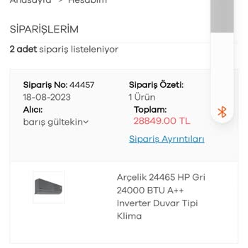 Gizerler (gizerler.com) Ürün Aldım Gelmedi