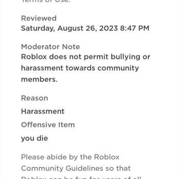 ROBLOX Hiçbir Şey Dolaysıyla Ban Yemek.