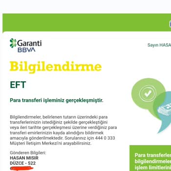 Garanti BBVA Başkasının Dekontlarını Bana Gönderiyor