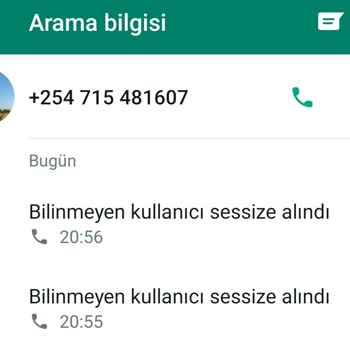 WhatsApp Yurt Dışından Sesli WhatsApp Çağrı Atılması Ve Numara İle Alakam Yok