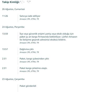 Amazon Kargo'da Kaybolan Ürün