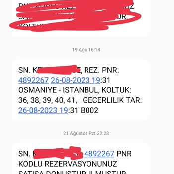 Özlem Cizre Nuh Turizm Tarafından Haksız Ücret Talebi Ve Bilet İptali