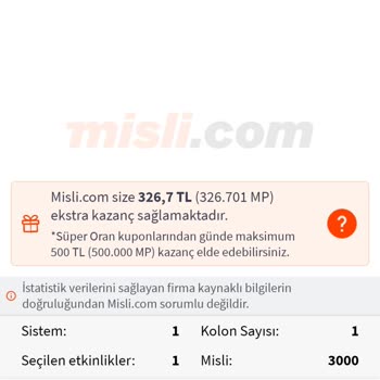 Misli.com Eksik Misli Puan Yüklendi