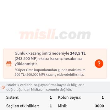 Misli.com Eksik Misli Puan Yüklendi