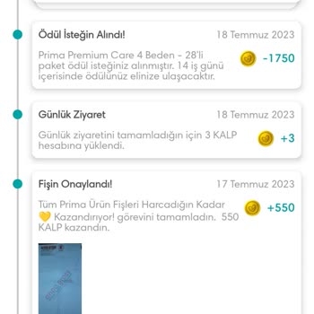 Prima Kazandığım Ödül Gönderilmedi