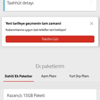 Vodafone Kazançlı 15 İptal Edemiyorum