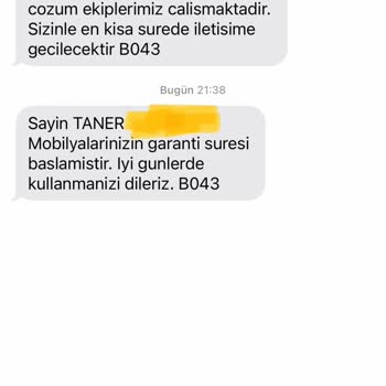 Kelebek Mobilya Ürün Teslim Edilmedi Ve Teslim Almadığım Ürünün Garantisi Başladı