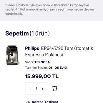 Teknosa Sepete Özel Kampanya, Satın Almada Çıkmıyor (Mağduriyet)