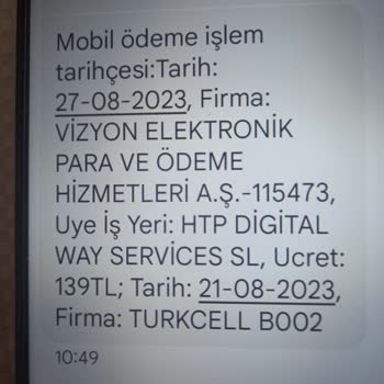 Vizyon Elektronik Para HTP360VRTUBE Hakkında Şikayet