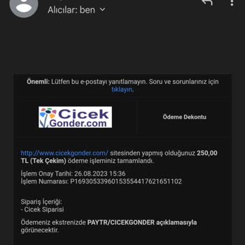 Çiçek Gönder Sipariş Teslim Edilmedi