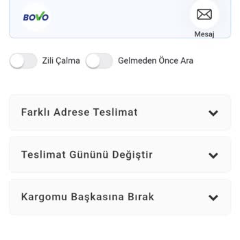 Bovo Kuryesi Evime Gelmeden Siparişimi İade Etti