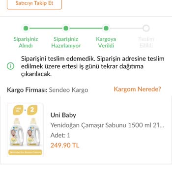 Sendeo Teslim Edilmeyen Kargo
