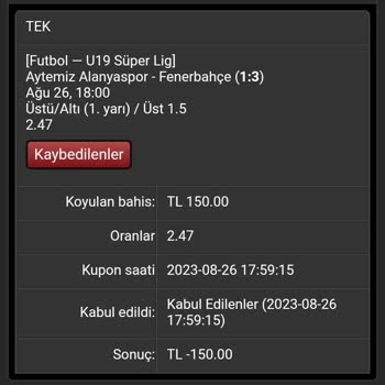 Tipobet Hatalı Skorun Düzeltilmemesi!