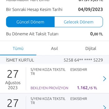 Yeni Koza Tekstil Online Ödemede Kesinti Yapılması