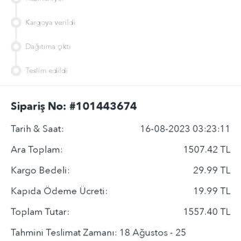 Xolo Eksiltilen Ve Geç Kalan Sipariş