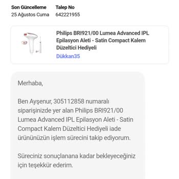 Hepsiburada Bozuk Cihaz Arkasında Durmuyor