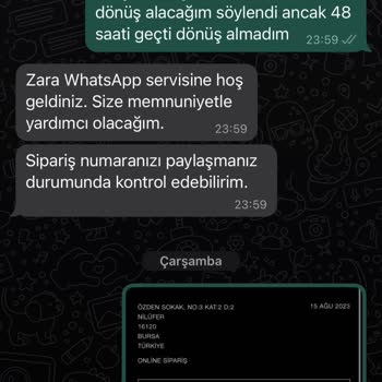 Zara Online Teslimat Sorunu Ve İletişimsizlikleri
