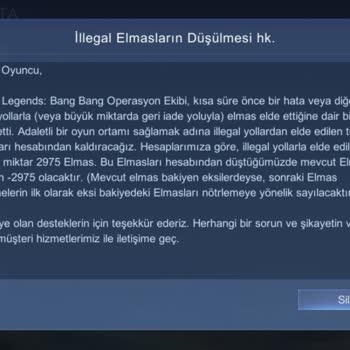 Mobile Legends Hesabımdaki Bakiye Dondu