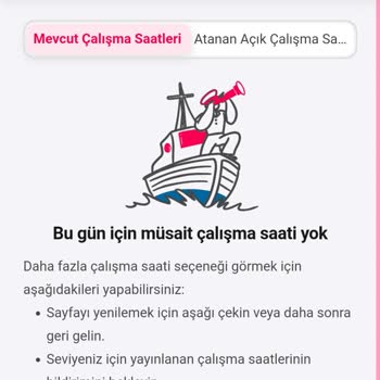 Yemeksepeti Expres Çalışma Saati Slot Seçemiyorum.