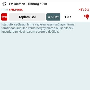 Spor Toto Teşkilatı Canlı Bahiste Yanlış Skorla Bahis Aldırtmak Kupon Yaptırmak