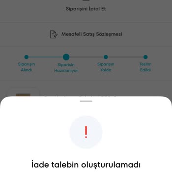 A101 Ürünün Olduğu Halde İptal Edilmesi