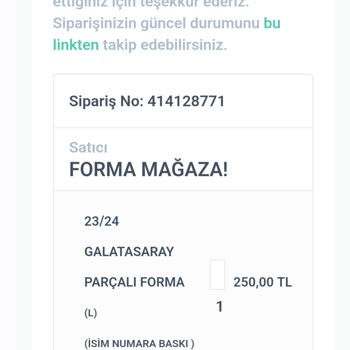 Forma Mağaza (Instagram: Forma. Mağaza) 1 Hafta Geçti Satıcı İle İletişim Kurulmuyor